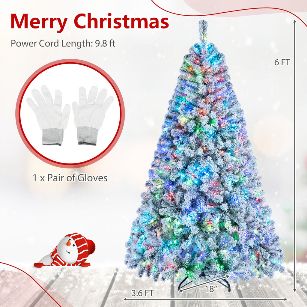 7.5/6 FT Smart Pencil Christmas Tree with APP Remote RGB Lights Music Sync
