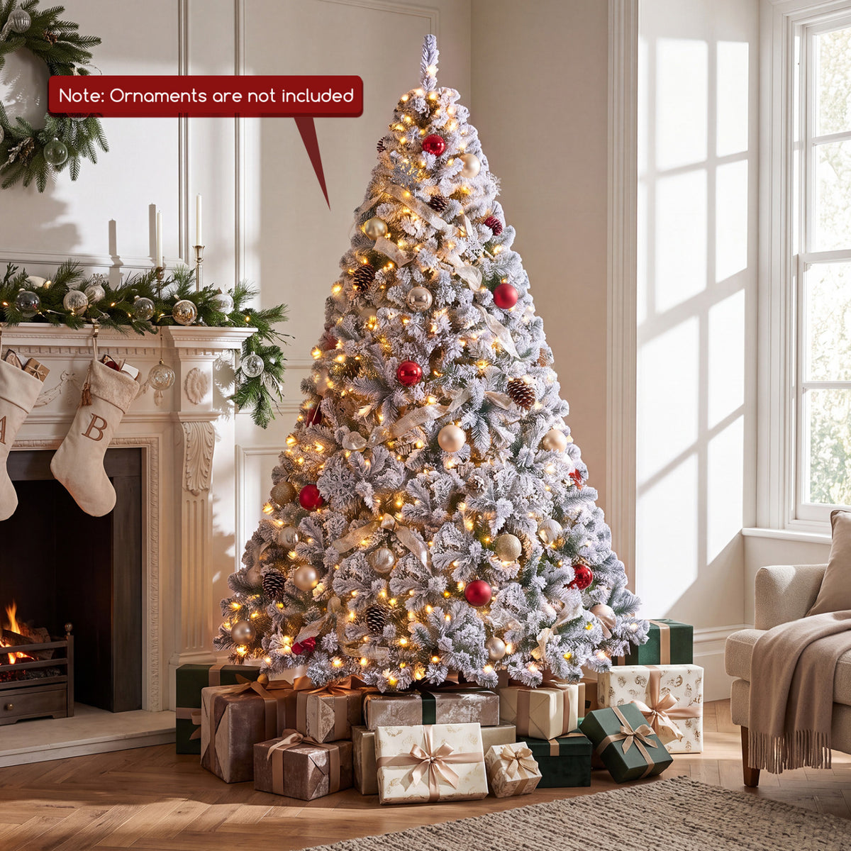 7.5/6 FT Smart Pencil Christmas Tree with APP Remote RGB Lights Music Sync