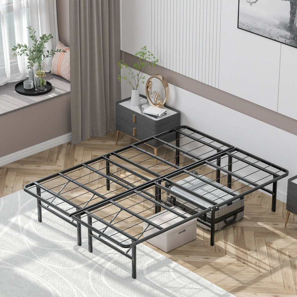 Full Size Folding Metal Platform Bed - Tool-Free Assembly