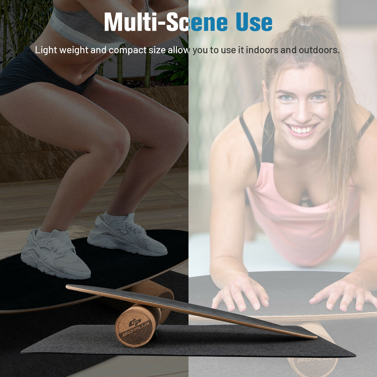 Balance Board Trainer for Core Strength - Black
