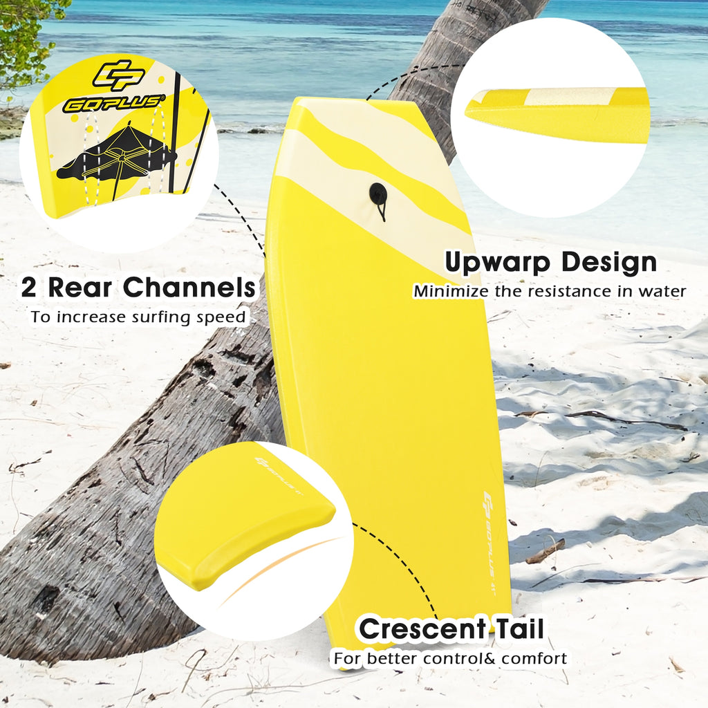 Lightweight Bodyboard Surfing with Wrist Leash - S Size