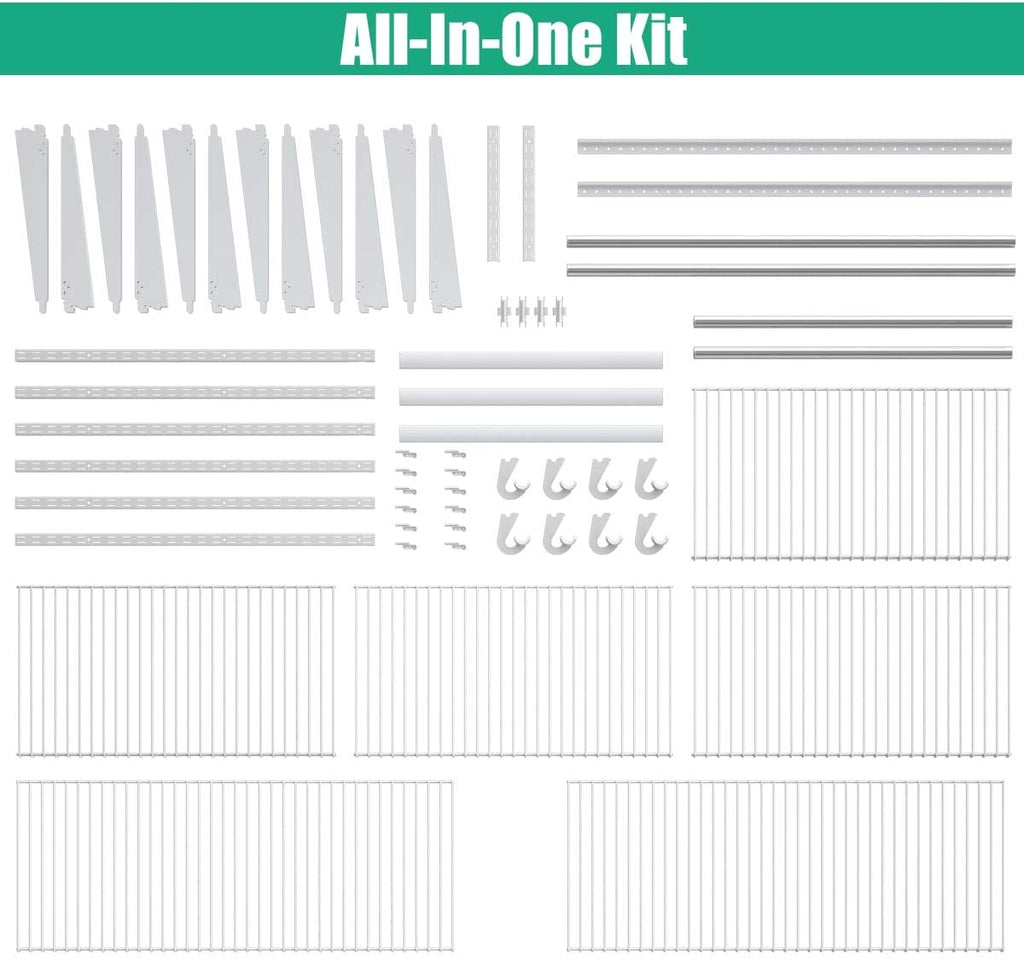 Adjustable Wall Mounted Closet Rack System 4-6 Feet