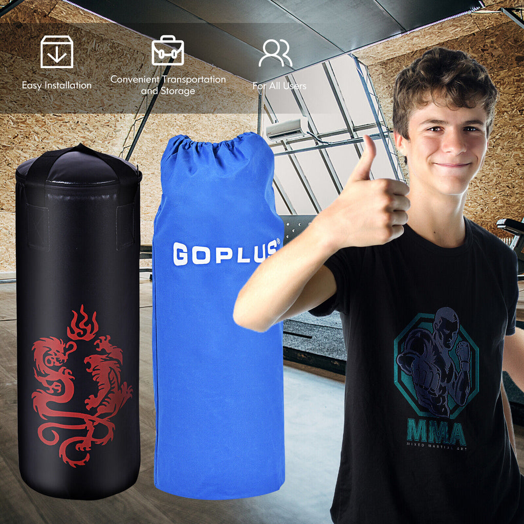 Kids Boxing Set with 40Lbs Sandbag Gloves Jump Rope Carry Bag - Variation 5 Pieces