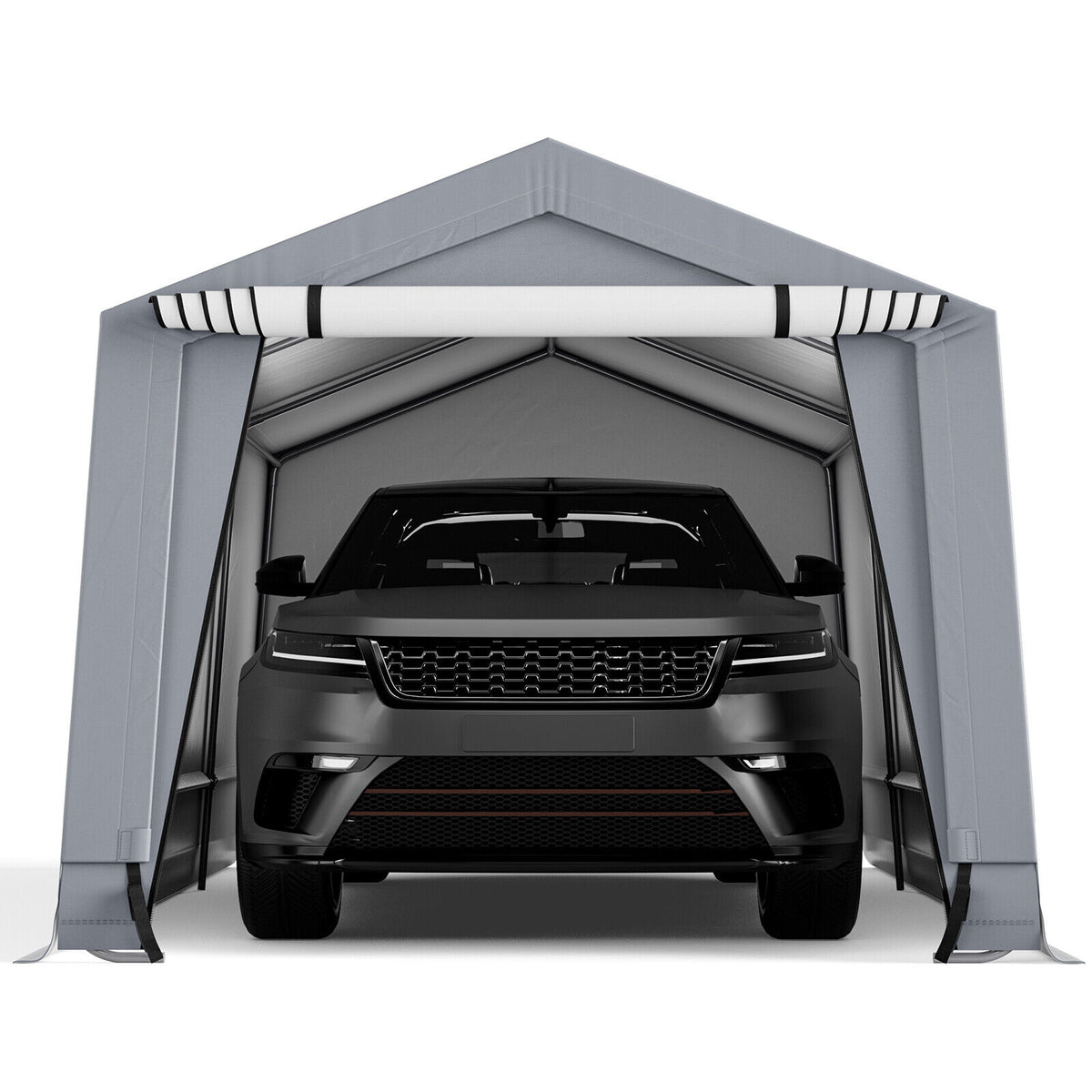 10 x 16/10 20 Feet Outdoor Heavy-Duty Carport with 2 Doors