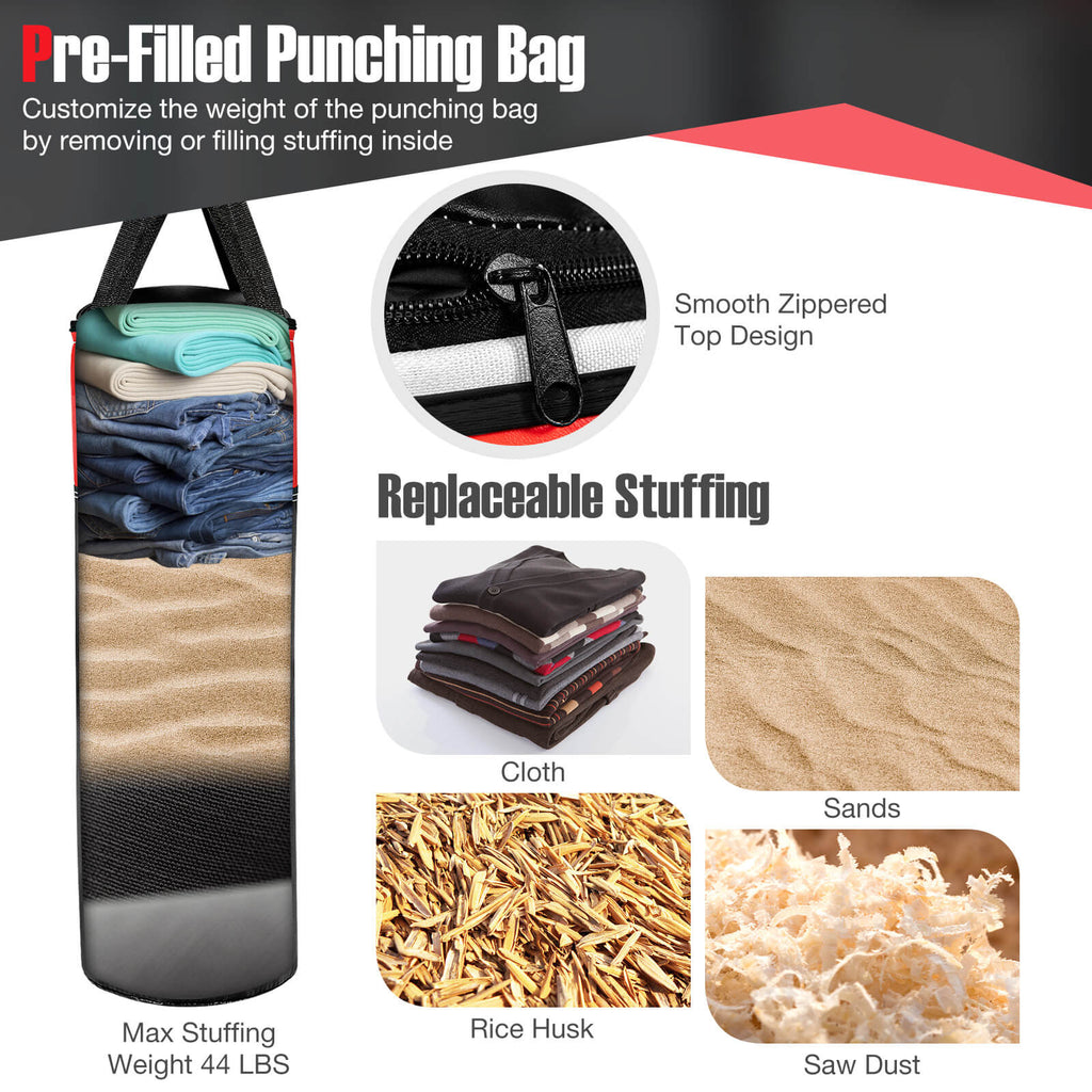 Kids Hanging Punching Bag Set with Gloves - 11 Pounds Black Variation of THIS listing