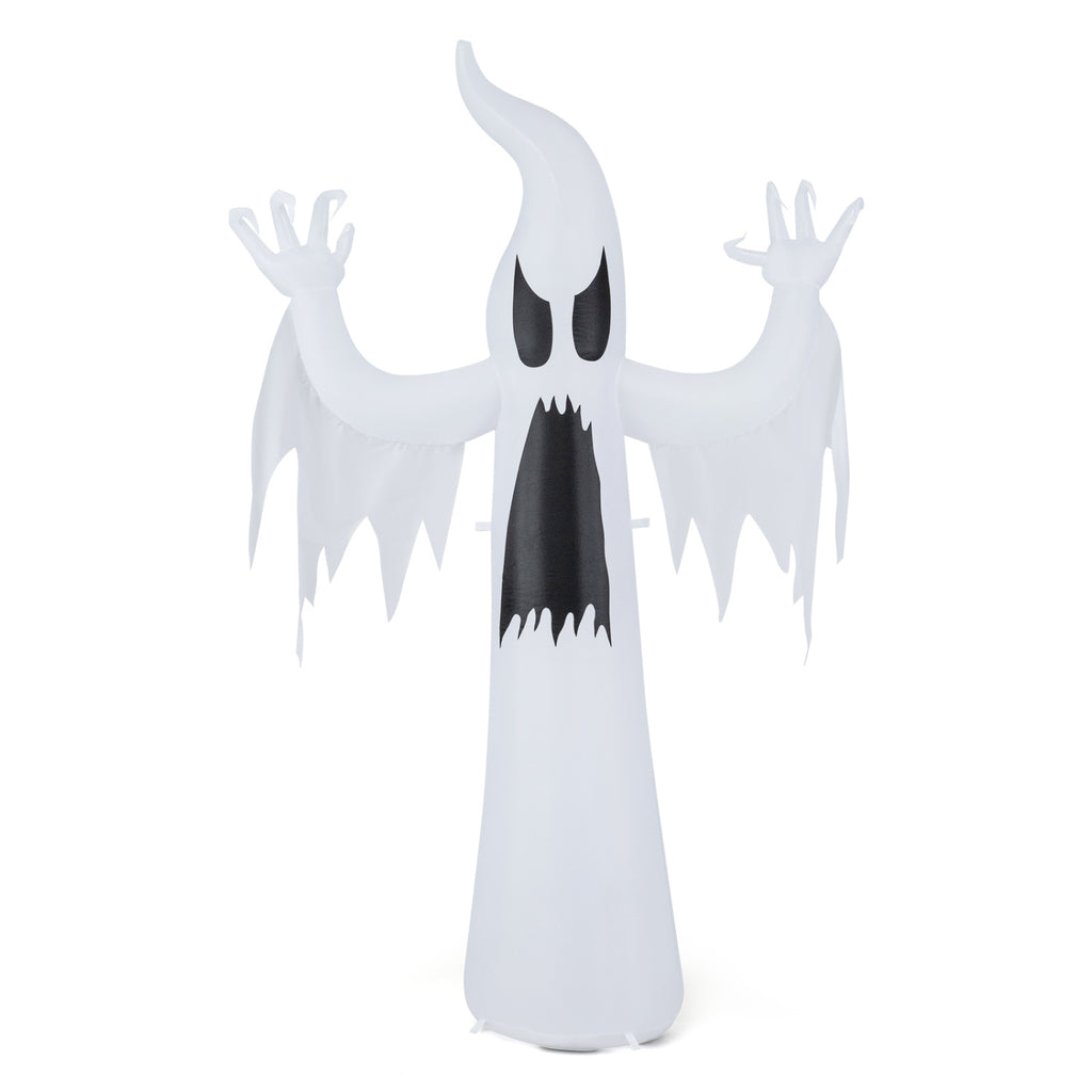 7.7 FT Tall Halloween Inflatable Ghost with RGB LED Lights - Outdoor Decoration