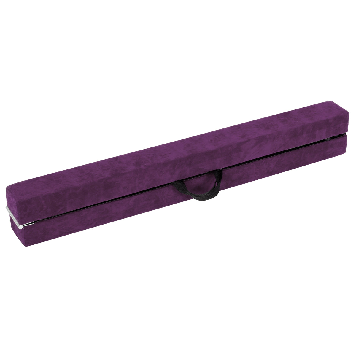 Purple Folding Gymnastics Balance Beam with Anti-Slip Base and Pine Frame - 9 FT