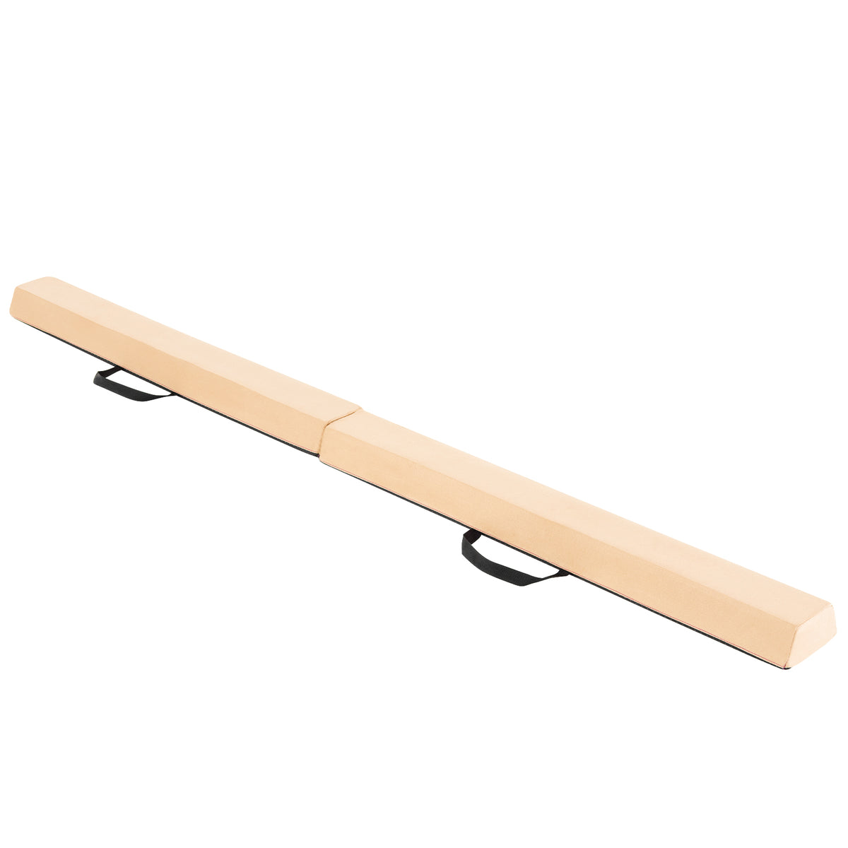 7 FT Folding Balance Beam with Removable Suede Cover & Non-Slip Base - Khaki Variation