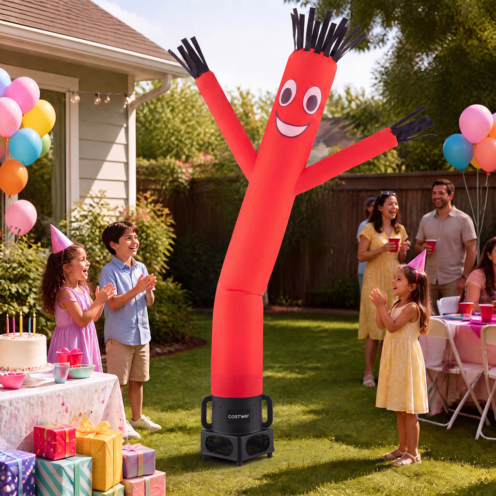 7 FT Inflatable Tube Man with Blower - Black Outdoor Promotional Display