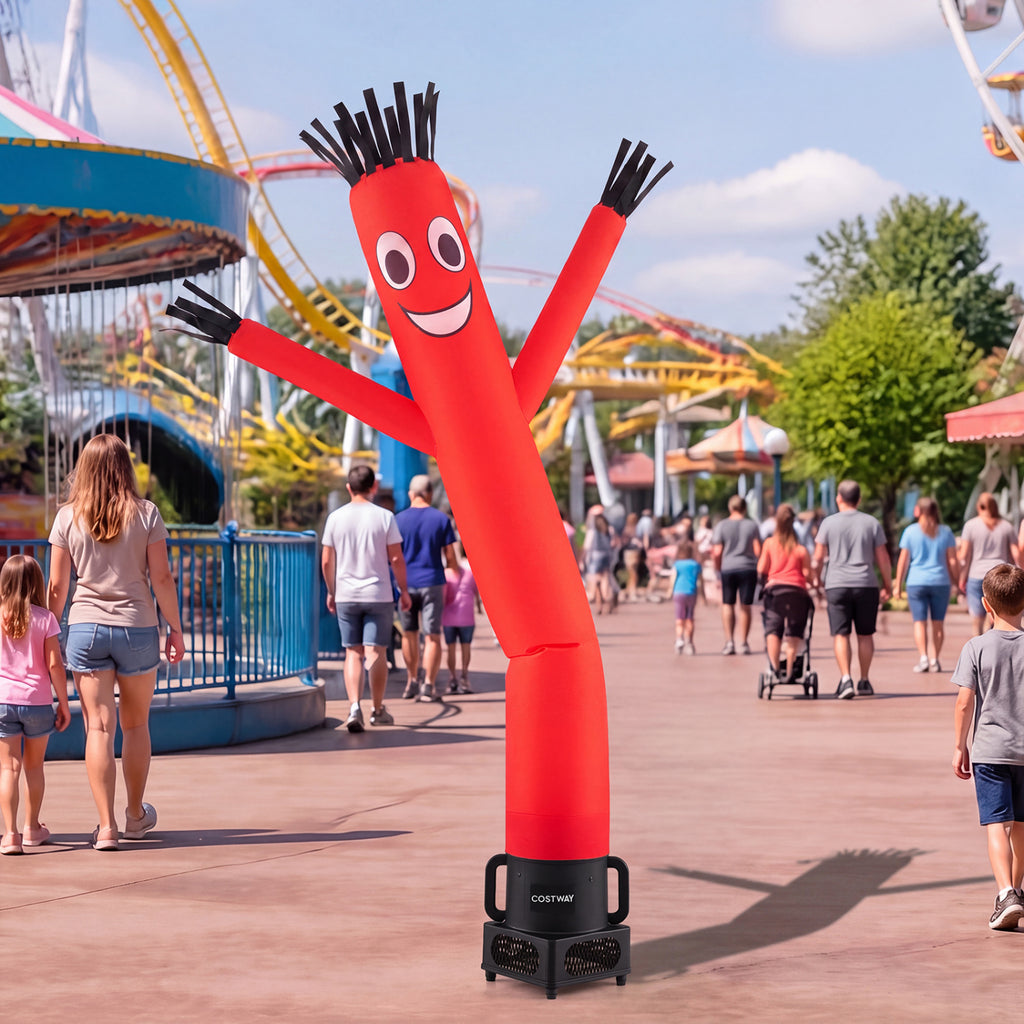 7 FT Inflatable Tube Man with Blower - Black Outdoor Promotional Display