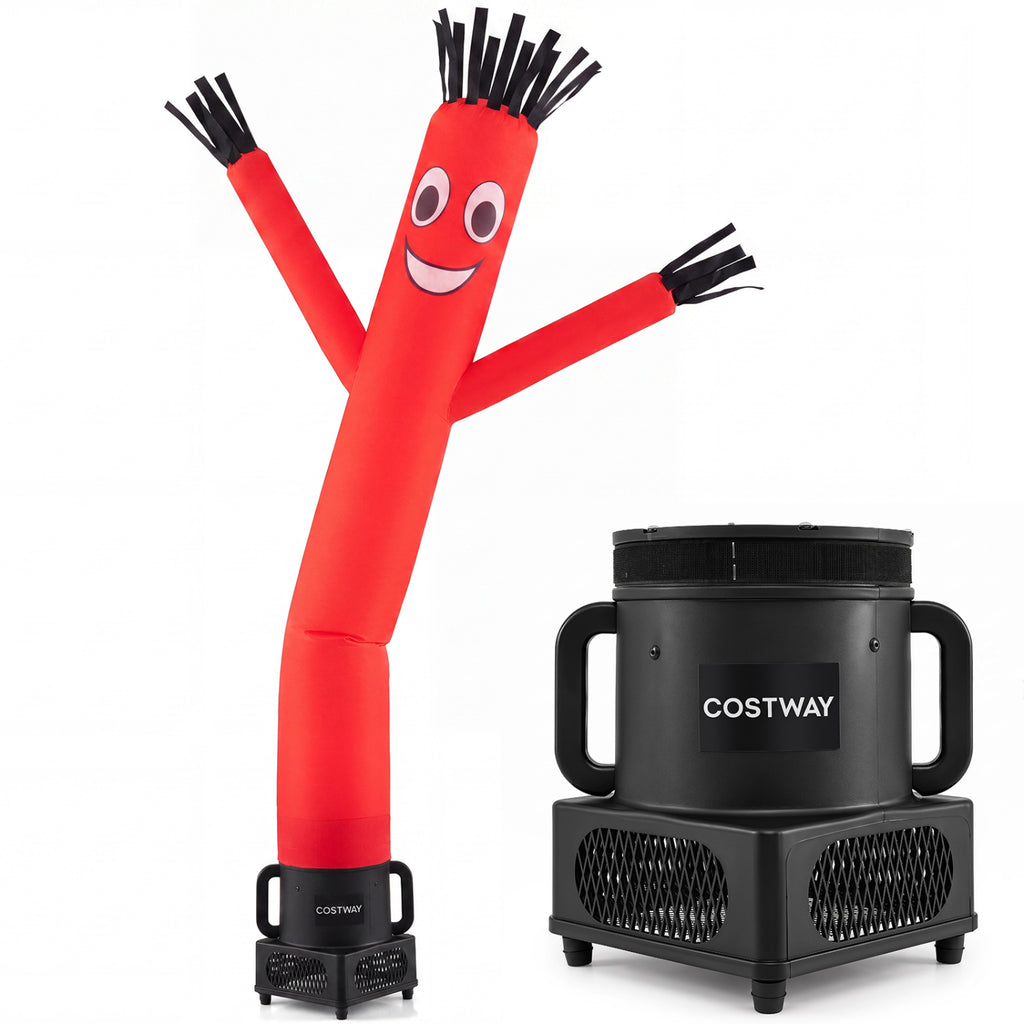 7 FT Inflatable Tube Man with Blower - Black Outdoor Promotional Display