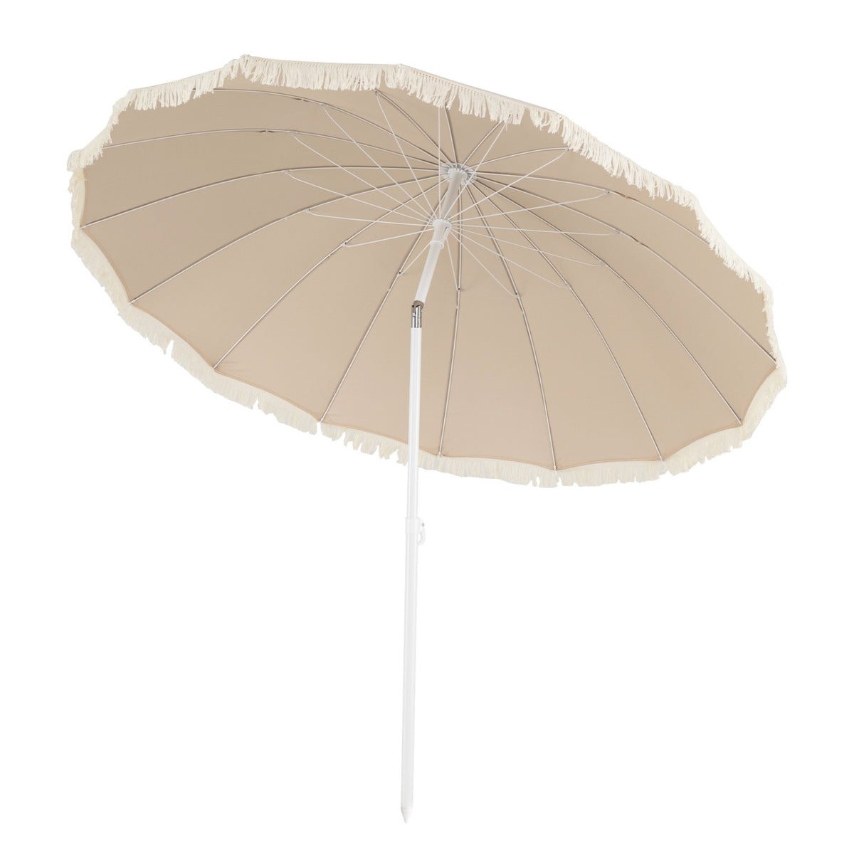 7 FT Patio Umbrella with Fringe Boho Tassel for Outdoor Beach Garden
