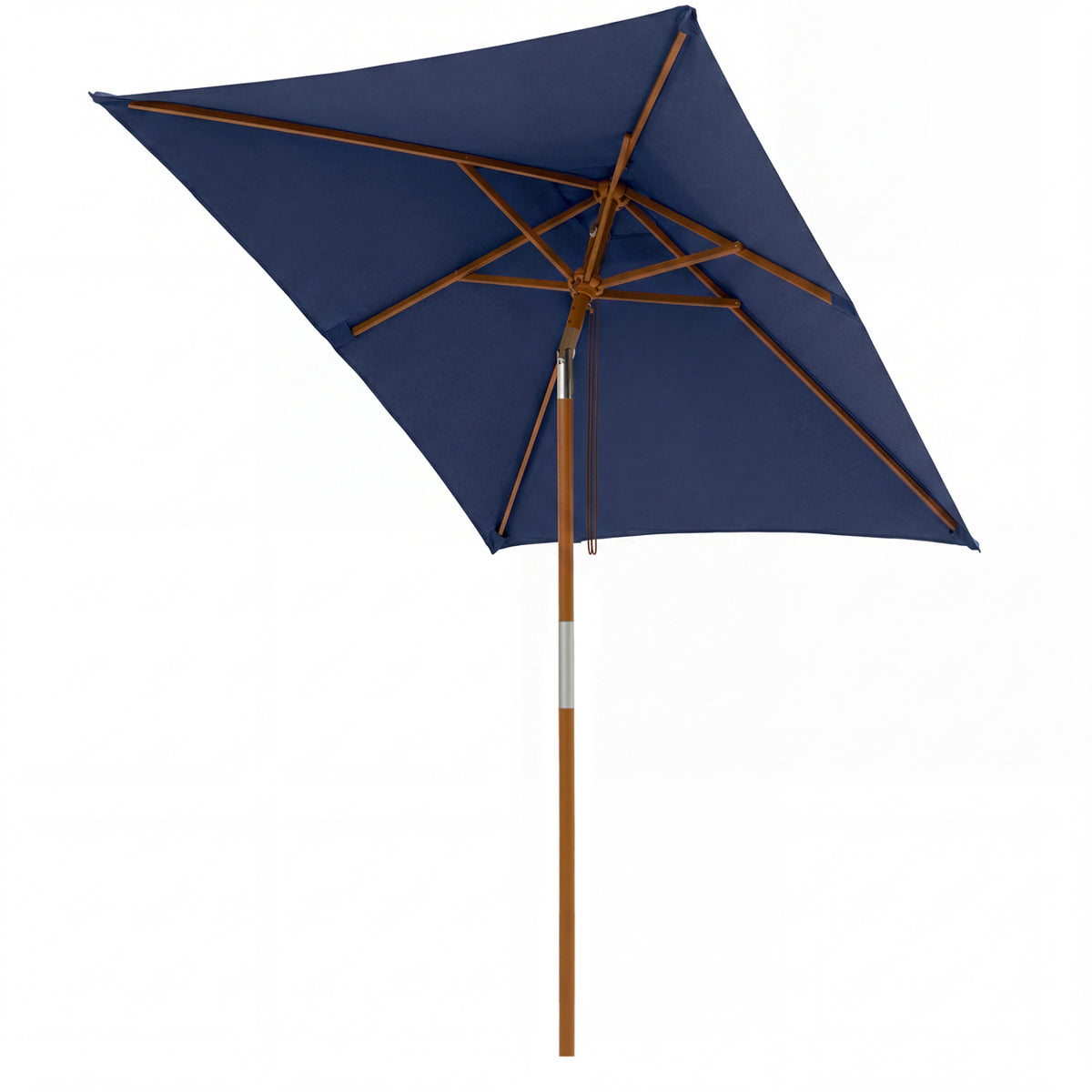 7 Feet Outdoor Rectangular Patio Umbrella with 3 Adjustable Heights