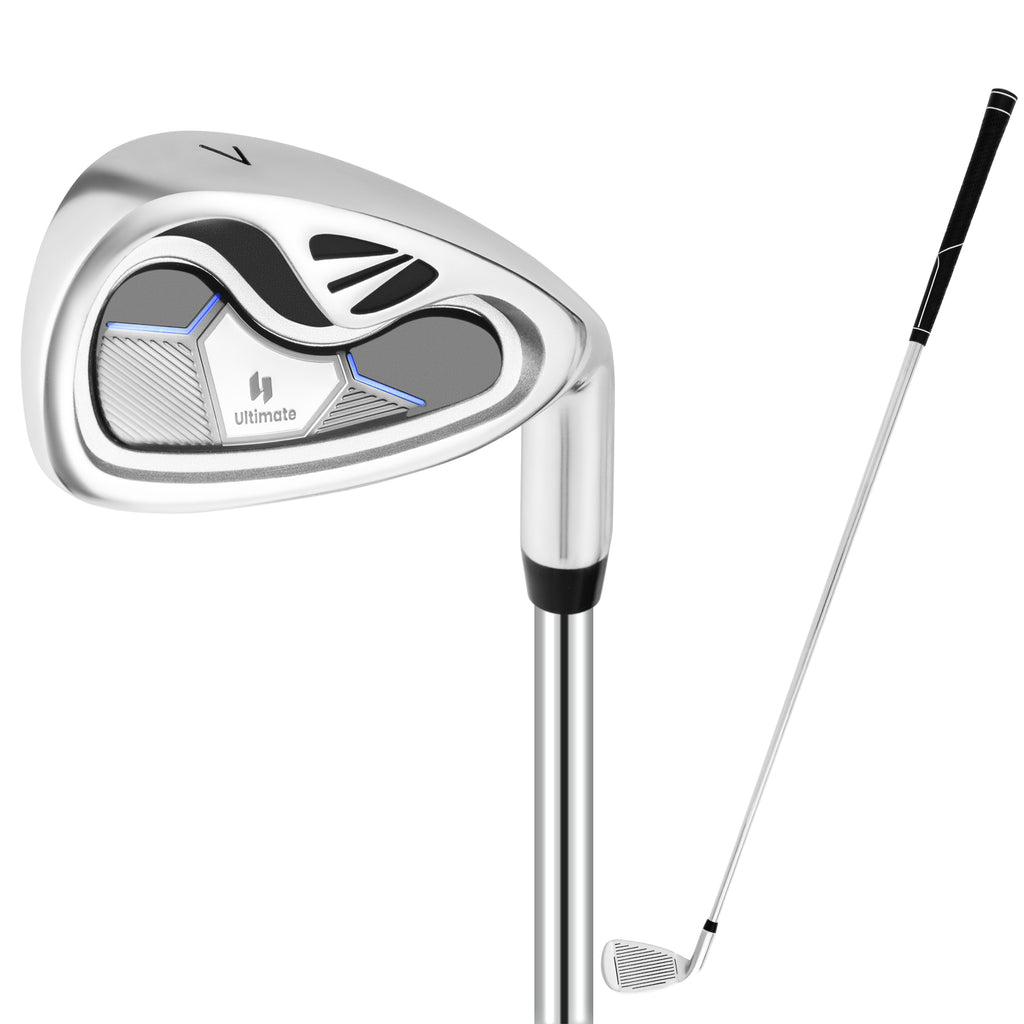 Golf Iron for Men with Steel Shaft and Headcover - Lightweight Aluminum Club