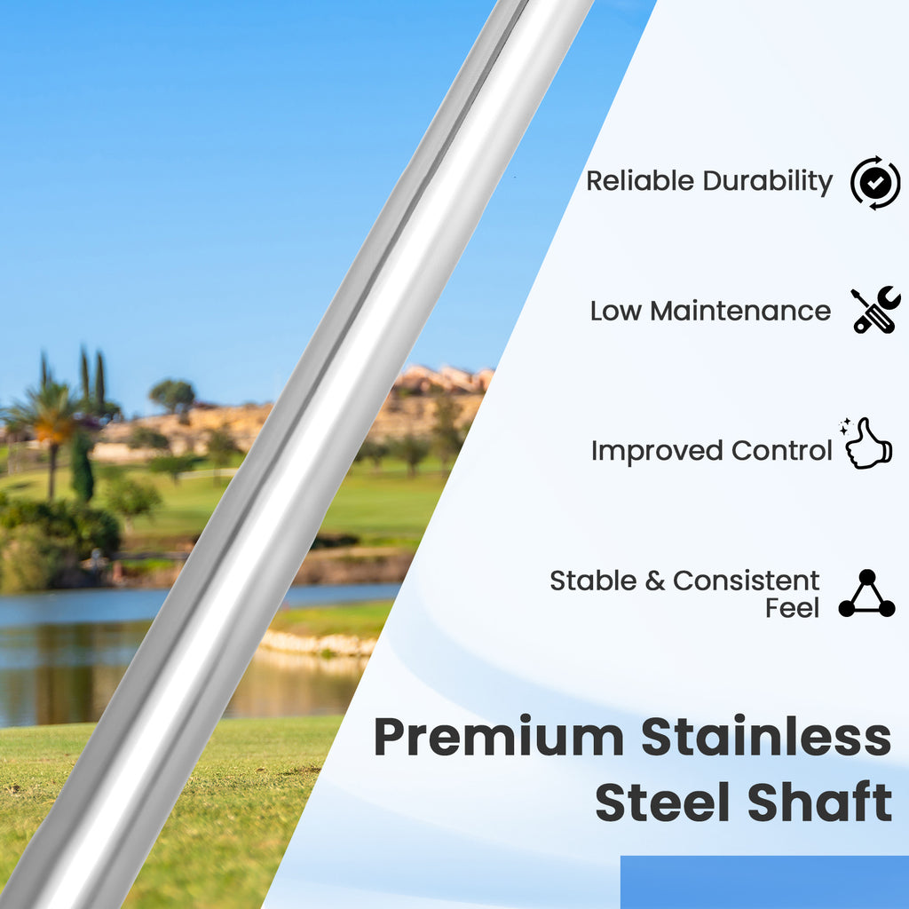 Golf Iron for Men with Steel Shaft and Headcover - Lightweight Aluminum Club