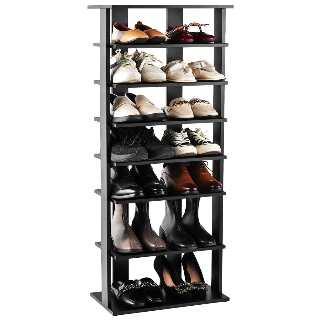 7-Tier Shoe Rack for Entryway, Black