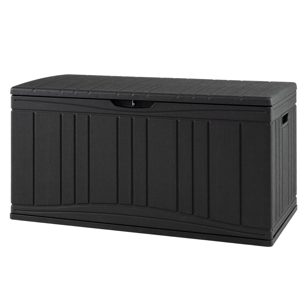 80 Gallon Outdoor Deck Box with Lockable Lid for Garden Tools Cushions
