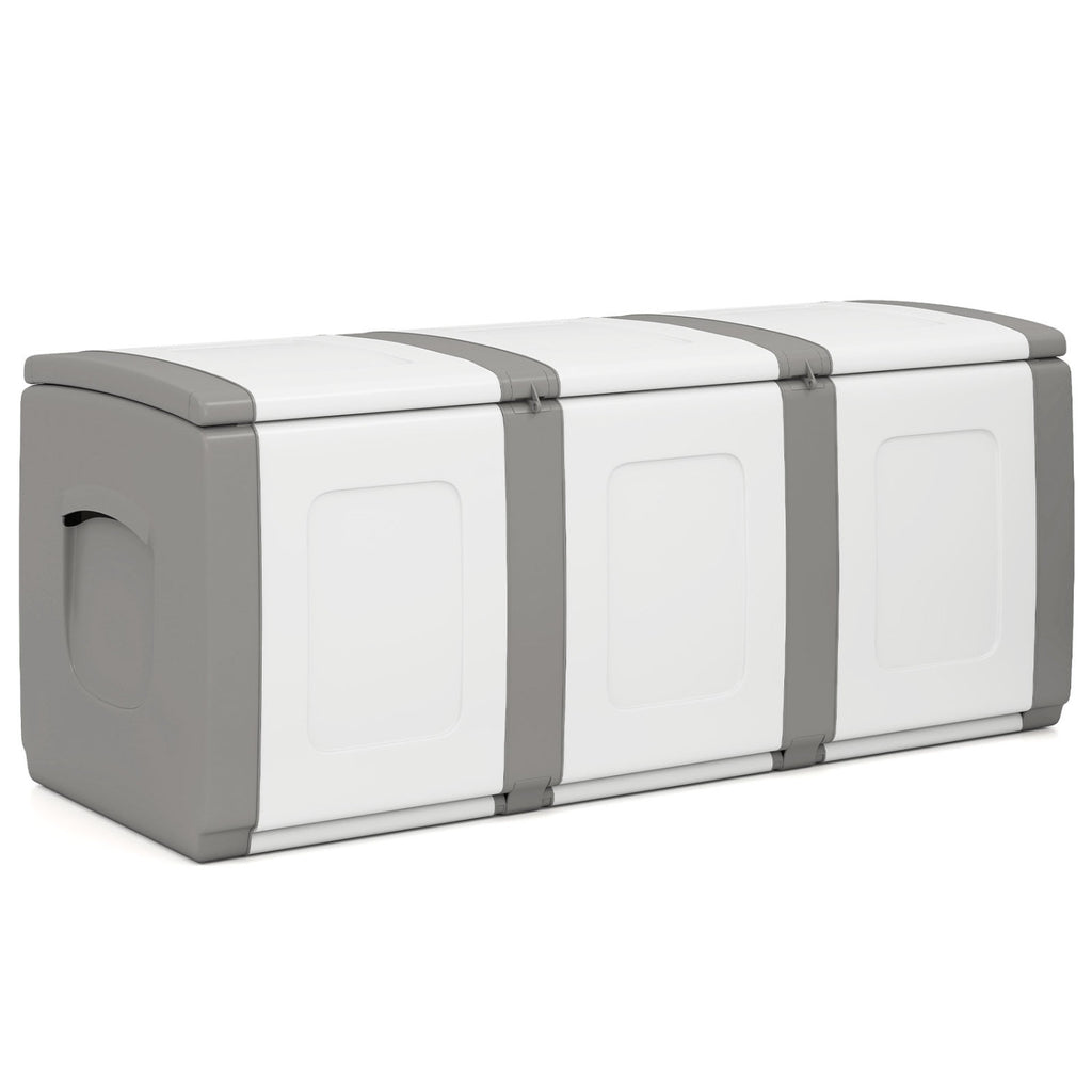 80 Gallon Patio Container with Lockable Lid for Packages and Garden