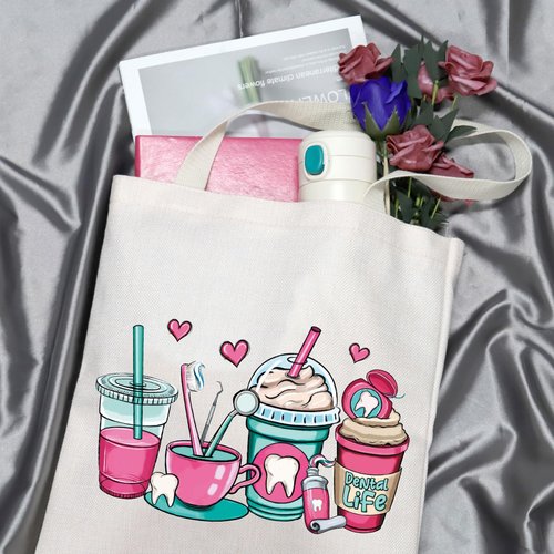 GJTIM Dental Life Cosmetic Bag - Nursing & Hygienist Gift with Zipper Pouch