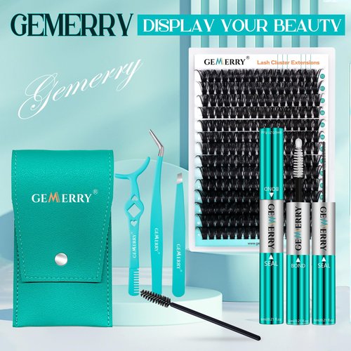 GEMERRY Lash Tweezers Kit 4PCS Lash Applicator Tool DIY Eyelash Tweezers Set Stainless Steel Eyebrow Tweezers with Brush Eyelash Applicator Tool Kit