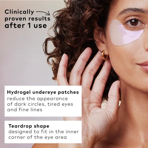 The Good Patch Brighten Up Hydrogel Under Eye Patches for Dark Circles and Puffy Eyes, Made with Niacinamide, Vitamin K, Pine Leaf Extract, Clinically Proven (6 Total Patch Sets)
