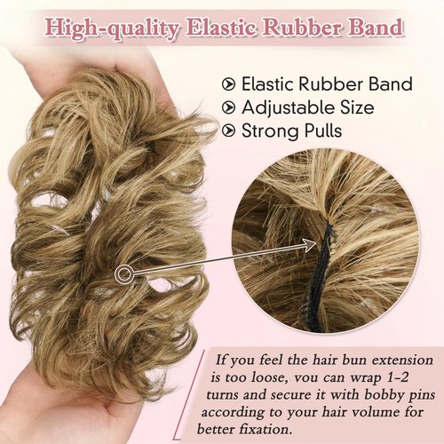 RUWISS Messy Bun Hair Piece for Women 100% Real Human Hair 30g + 26g