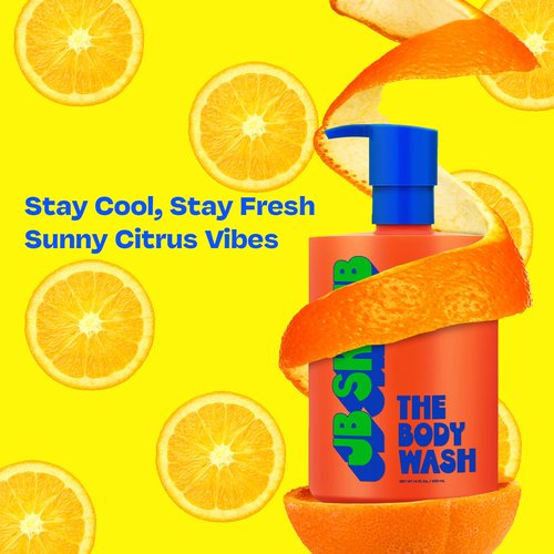 JB SKRUB - The Body Wash for Kids, Tween & Teen Boys with Foaming Action & Natural Citrus Scent - No Harsh Ingredients Boys Body Wash - Conquer Adolescent Funk with Confidence - 14 Oz.