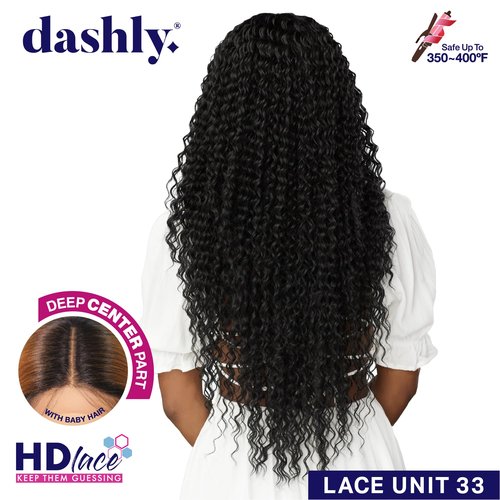 Sensationnel Dashly Wig - Unit 33 Non Lace Cap Ready to Wear Ear to Ear Lacepart Synthetic (1B OFFBLACK)