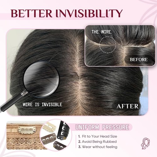 Halo Hair Extensions - Dark Brown to Gold Blonde and Bleach Blonde Adjustable Size Removable Secure，Halo Extensions Real Human Hair, 3/8/22 70g 14Inch