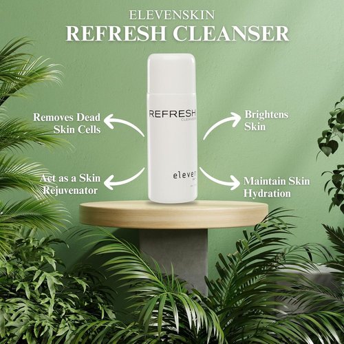 ELEVENSKIN Refresh Antioxidant Facial Cleanser – Gentle Gel Face Wash & Hydrating Cleanser – Daily Hydrating Face Wash & Makeup Cleanser for Women & Men – Seaweed Enriched, Suitable for All Skin Types
