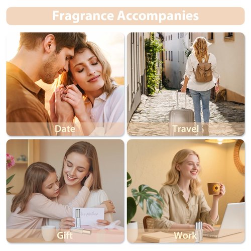 ZIZEMOJA Perfume Refill Bottle, Mini Leak-proof Portable Perfume Travel Refillable Dispenser, 3pcs 10ml Empty Atomizer Sprayer, Pocket Glass Bottle with Funnel and Pipette for Cologne (Light Gray)