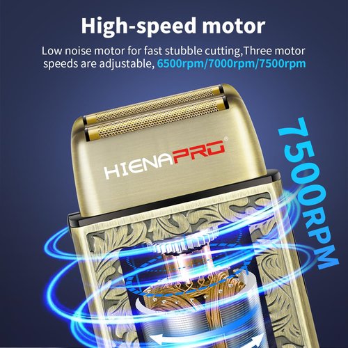 HIENA PRO Electric Razor for Men, Cordless Professional Foil Shaver & Bald Head Precision Trimmer, Travel Shaving, USB Charging, LED Display, Perfect Gifts for Men