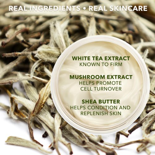 Earth To Skin Tea Time White Tea Day Cream – Hydrating Face Moisturizer with Hyaluronic Acid, Shea Butter & Glycerin – 4.0 fl oz