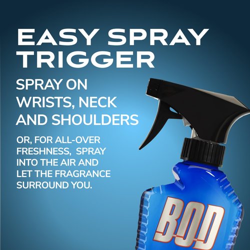 BOD man Fragrance Body Spray Black 8 fl oz (Pack of 2) & Really Ripped Abs 8 Fl Oz (Pack of 1)