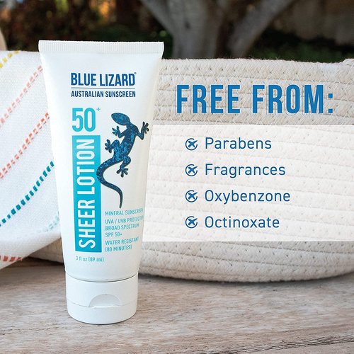 Blue Lizard Australian Sunscreen Sheer Lotion Body, SPF 50+ 3 oz.