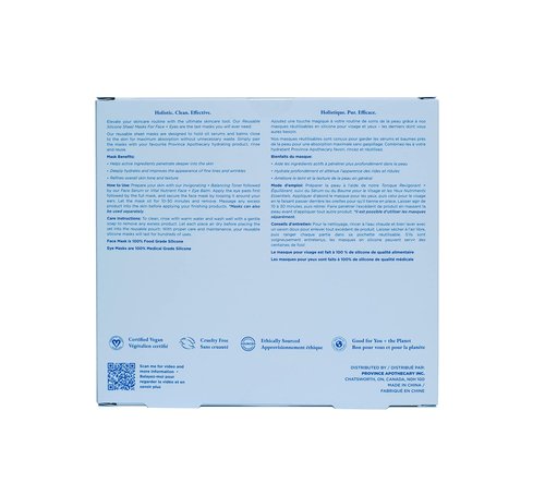 Province Apothecary Women's Reusable Silicone Sheet Mask Set, One Size