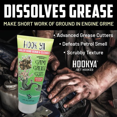 Hook Ya Angler Fishy Hands Deodorizer -Gifts for Men - Gifts for Fishermen- Gifts for Mechanics- Gifts for Gardenrs -Cleaner & Degreaser 6oz- 2 Pack 12oz Total