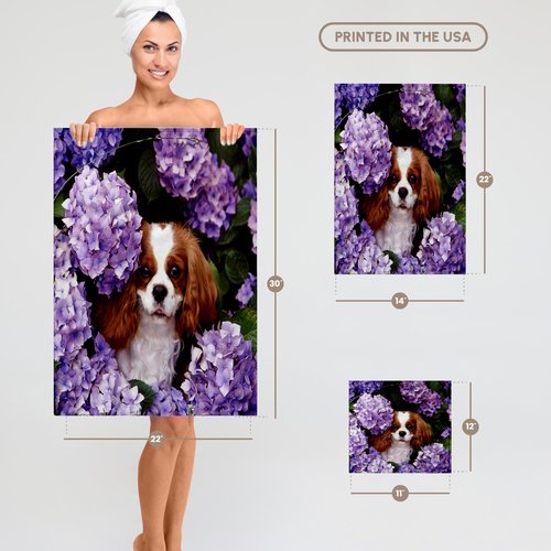 3D Rose Cavalier King Charles Spaniel TWL_61913_1 Towel, 15" x 22"