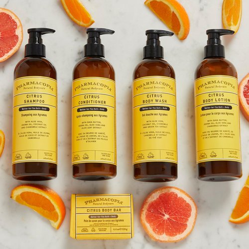 Pharmacopia Citrus Conditioner - Natural Scalp Moisturizer, Vegan & Cruelty-Free Hair Care with Shea Butter, Aloe Vera, Jojoba Oil, and Olive Leaf Extract for Dry Hair Treatment and Detangling, 16 oz