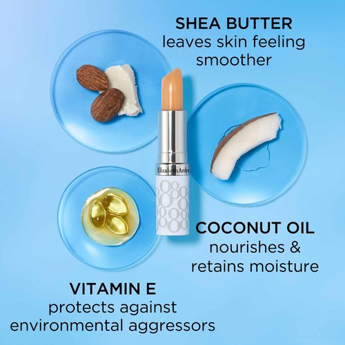 Elizabeth Arden Eight Hour Cream Lip Protectant Stick, SPF 15 Sunscreen Balm, Moisturizer for Dry, Cracked Lips with Shea Butter, Coconut Oil & Vitamin E, 0.13 oz
