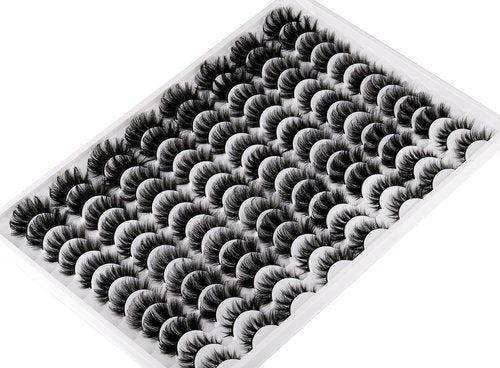 False Eyelashes 48 Pairs 6 Styles Mixed Fake Eye Lashes Bulk Wholesale Dramatic Thick 5D Wispy Strip Faux Mink Eyelashes Multipack