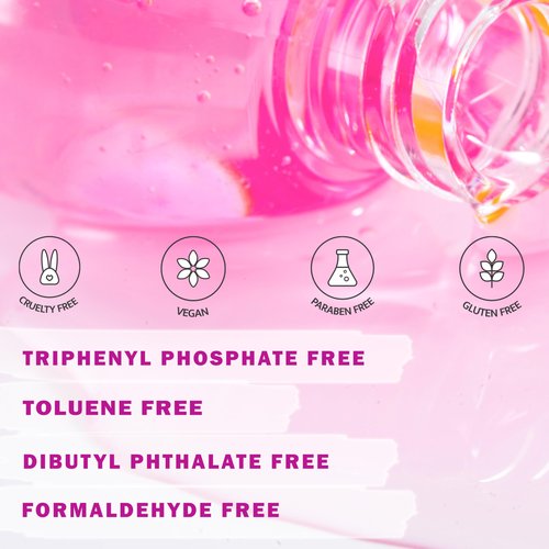 Perfect Formula Pink Gel Coat - Nail Strengthener and Strengthening Polish for Women, Extra Strong Nail Hardener, Keratin Treatment for Damaged Fingernails