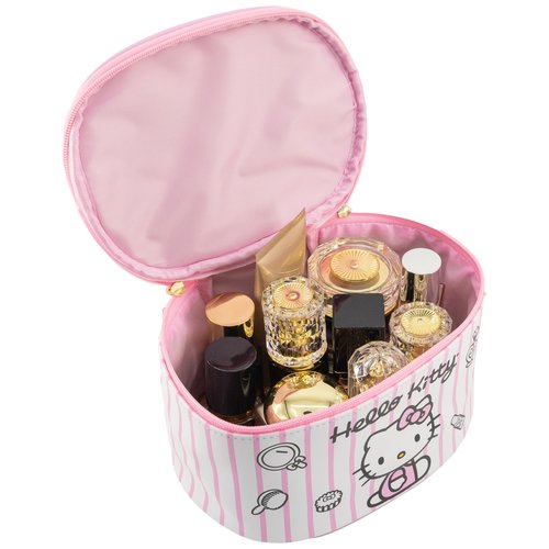 Sanrio Hello Kitty Makeup Bag – Makeup Organizer, Travel Toiletry Bag for Women & Girls | Cute Cosmetic Bag, Train Case for Kids, Travel Bag, Toiletry Bag for Women, Make up Storage | Ages 3+