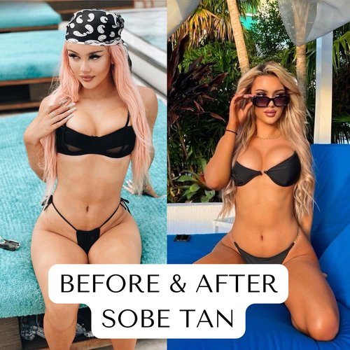 Sobe Tan Self-Tanner | Clean, Natural, Streak-Free Caramel Tan | Only 7 Ingredients - No Nasties | With a Natural Caramel Color Guide for Flawless Application | The Cleanest Mousse on the Market