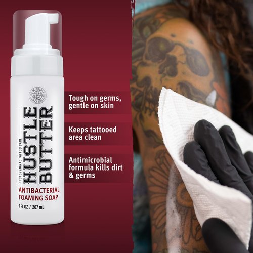 Hustle Butter Tattoo Aftercare Balm 1oz & Hustle Bubbles Tattoo Soap