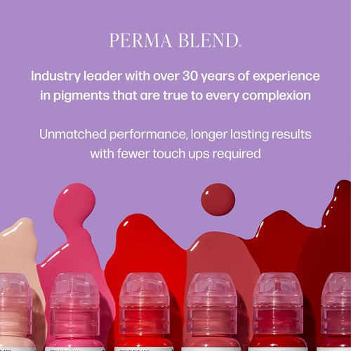 Perma Blend - Auburn - Microblading Ink for Permanent Eyeliner - Professional Tattoo Ink - Red Tattoo Ink Makeup - Vegan (0.5 oz)
