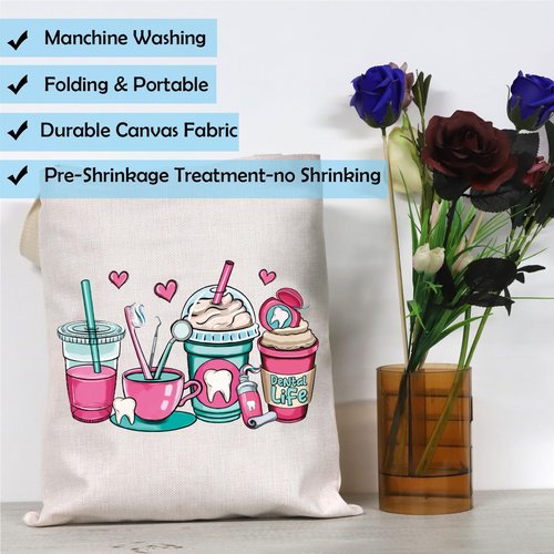 GJTIM Dental Life Cosmetic Bag - Nursing & Hygienist Gift with Zipper Pouch