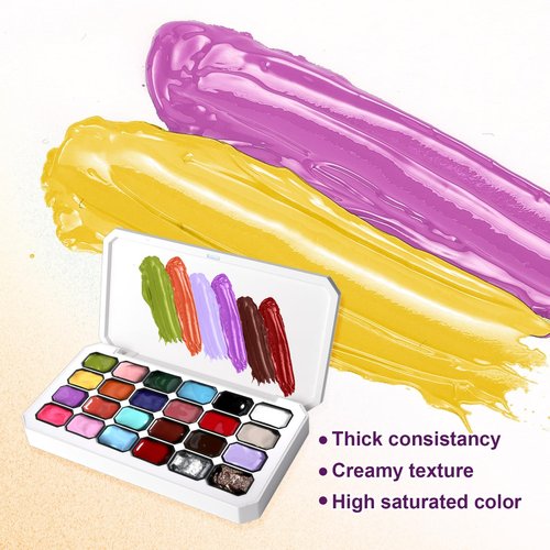 U-Shinein Gradient Painting Gel, 24 Gliter Colors Ombre Gel Nail Polish for Pigment Pat Silver&Gold Aura Nails, French Manicure DIY Nail Art Long-lasting No-wipe Palette B