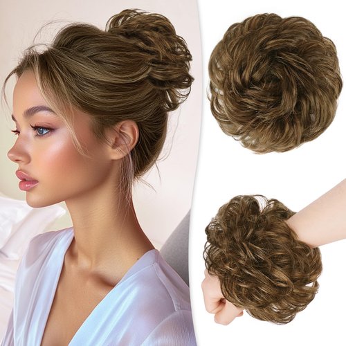 RUWISS Messy Bun Hair Piece for Women 100% Real Human Hair 30g + 26g