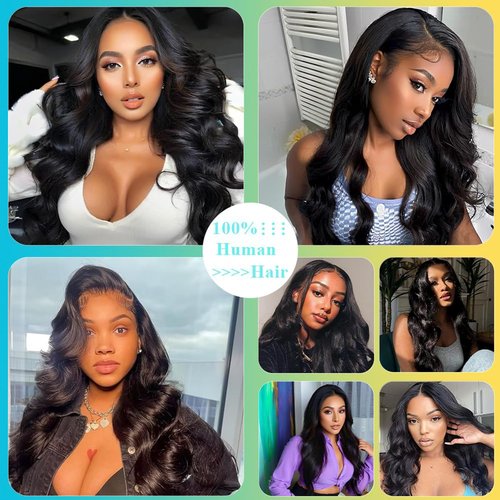 AnJudyReid 12A Human Hair Bundles 10 12 14Inch Body Wave Bundles Human Hair 100% Unprocessed Brazilian Virgin Hair 3 Bundles Human Hair Extensions Natural Black Color